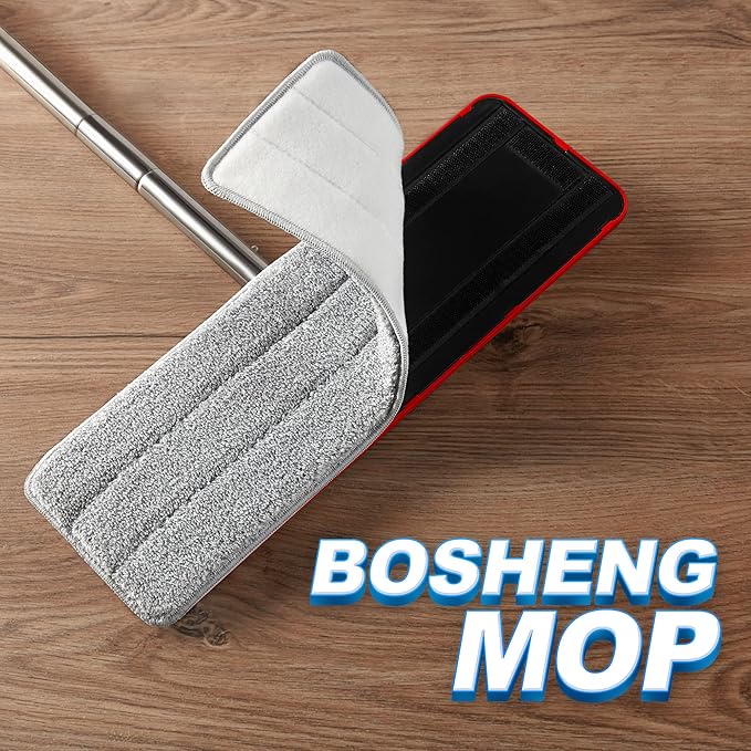 Flat Mop Pad Replacement, for Microfiber Mops, Floor mops with Washable Pads, Mop Pad Refill 1 Pack - Grey