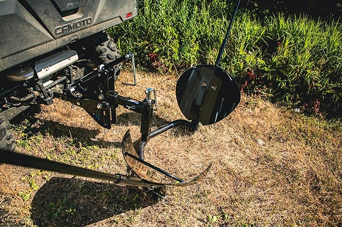 MotoAlliance Impact IMPLEMENTS® Tree Spade for ATV UTV and Garden Tractors. Plant Rows of Trees on a Small Farm or Acreage Site.