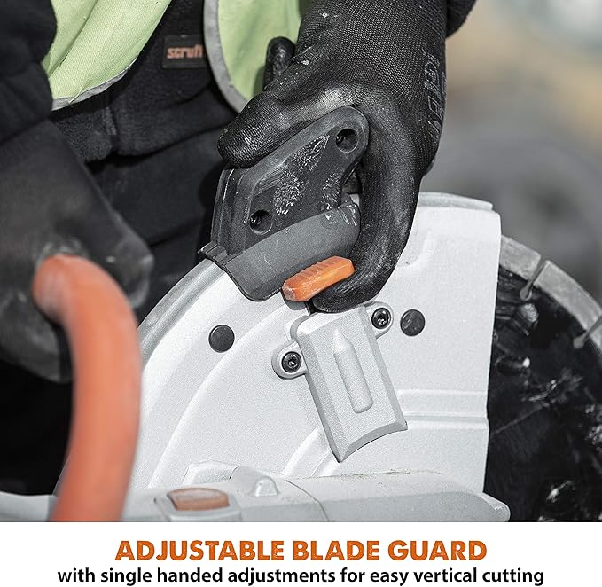 Evolution Power Tools R300DCT 12 inch Concrete Saw (Aka Circular Saw, Angle Grinder, Chop / Cut Off Saw, Demo Saw, Disc / Power Cutter) Electric Motor, No Gas - 4-1/2" Cut - Incl Diamond Masonry Blade