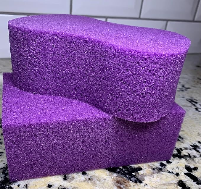 Multi-Purpose Sponges for Cleaning - Purple Sponge 10 Pack, Large Sponges for Car Washing, Tile & Grout, Bulk Pack Sponge