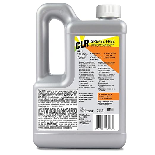 CLR- Grease-Free, Grease, Oil & Tar Remover, 42 Ounce Bottle