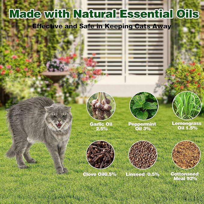 36 Pcs Cat Repellent Outdoor, Natural Peppermint Oil Cat Deterrent and Keep Cats Out of Plant Yard Garden Lawn, Garden, and Furniture, Scratch and Chew