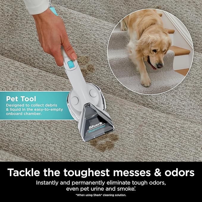 Shark StainStriker Cleaning Solution Bundle for Portable Cleaners, Carpet and Area Rug Formula, Instantly Eliminates Odors, Includes 32 oz OXY Multiplier and 16 oz Deep Clean Solution, PXCMBUNDLE