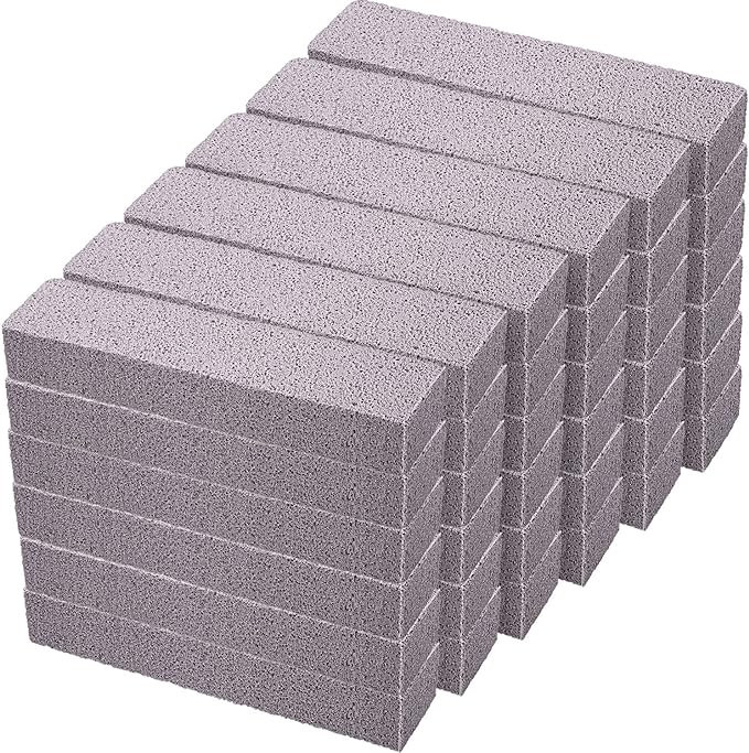 Chinco 36 Packs Pumice Stick for Cheaning, Pumice Scouring Stone Pad Removing Stain Grime Without Leaving Scratches for Kitchen Oven Stove Home Bathroom Toilet Pool House Cleaning Supplies