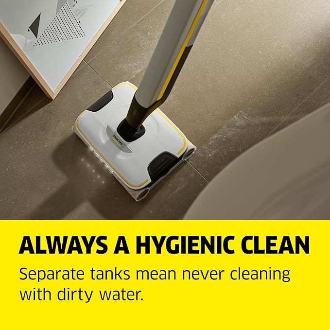 Kärcher FC 7 Cordless All-in-One Hard Floor Cleaner with 4-Roller Technology for Simultaneous Wet and Dry Debris Removal