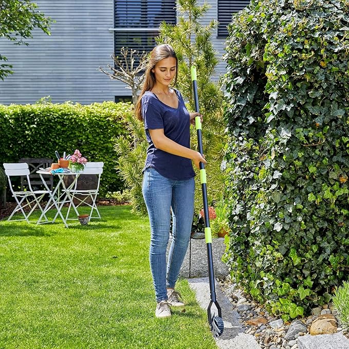 Wheel Rotary Lawn Edger - Manual Grass Edger with Long Handle (66.9 Inch), Adjustable for Landscaping, Garden, Yard