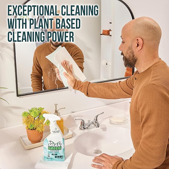 Mean Green Non-Concentrated Ready-to-Use Glass Cleaner, Fresh Scent, 24 Ounce