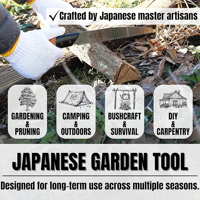 KAKURI Japanese Pruning Saw 8.2" for Tree Trimming - Replacement Blade (1 pc) - Made in Japan