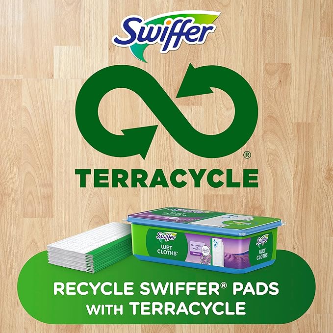 Swiffer Sweeper Wet Mopping Cloths with Febreze Freshness, Lavender Vanilla & Comfort, 24 Count (Pack of 2)