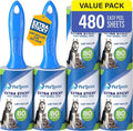 PetLovers Lint Rollers for Pet Hair Extra Sticky 6 Pack - Lint Remover for Clothes
