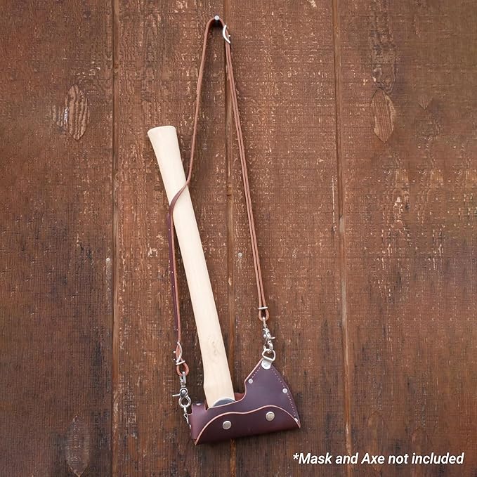 COUNCIL TOOL Leather Shoulder Sling - Wood Craft Carrying Strap for Camp Carver and Pack Axe with Adjustable Design & Lobster Claw Clasps, Made in The USA - AM-SLING02
