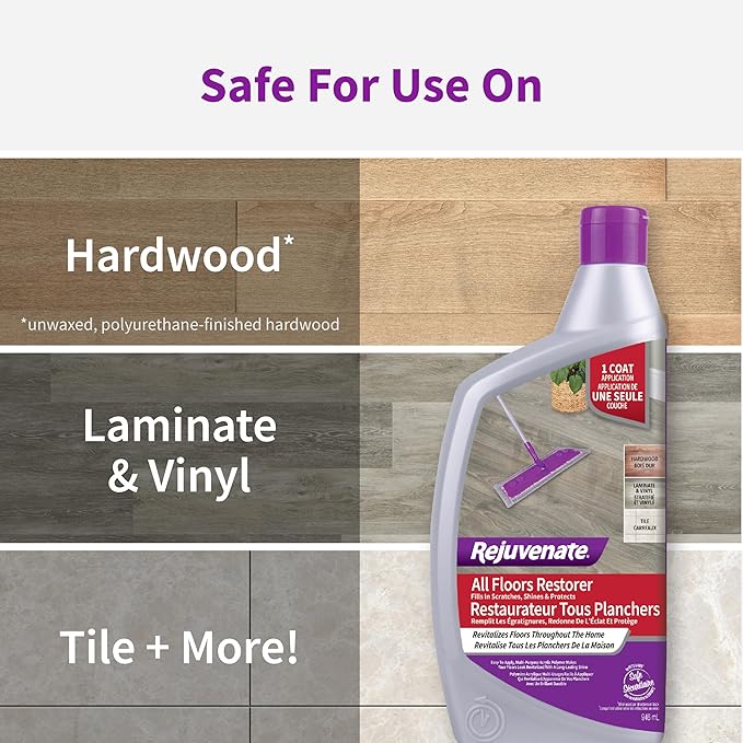 Rejuvenate All Floors Restorer Fills Scratches, Shines And Protects All Floor Types, Including Hardwood, Laminate, Vinyl And Tile, 32 Ounces
