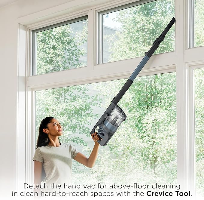 Shark Pet Cordless Stick Vacuum with XL Dust Cup, LED Headlights, Removable Handheld Vac, Crevice Tool, Portable Vacuum for Household Pet Hair, Carpet & Hard Floors, 40min Runtime, Ice Blue, IX141AMZ