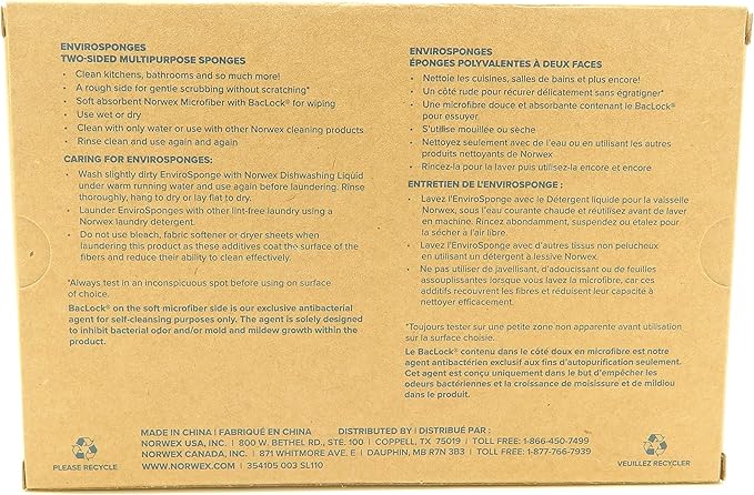 Norwex EnviroSponges Contains BacLock (pack of 2)