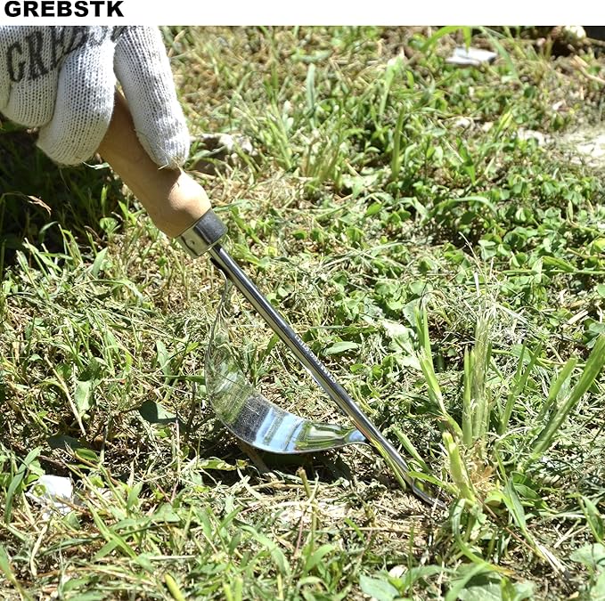 GREBSTK Garden Manual Weeding Tools Stainless Steel Beech Handle Shovel for Weeding, Cultivating, Transplanting, Digging