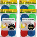 Nylon Scouring Pads-Dish Scrubbers, for Dishes, Pots, and Stoves, Durable Mesh Scourers, for Tough Cleaning. Nylon Dish Scrubbers, Assorted Colors (Superio) (24 Pack)