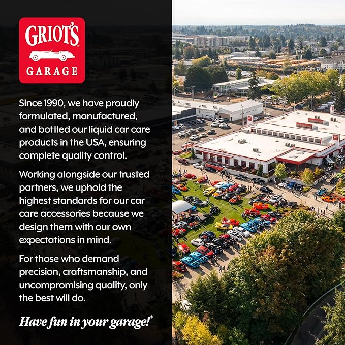 Griot's Garage Ceramic Glass Cleaner Spray for Car Windows, Windshields, Mirrors and Home Use, Cleans and Protects, Streak-Free, 11009, One Gallon
