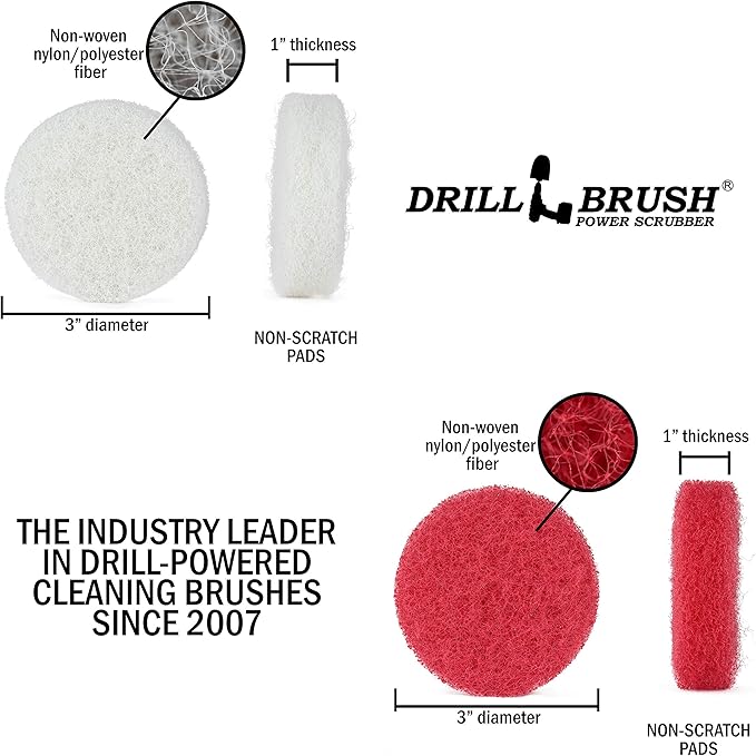 Non Scratch Soap Scum Removal Rotary MINI Scrub Pads 3 inch