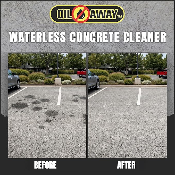 Oil Stain Fighter -5 lbs Industrial Size | For Embedded, Dry Oil Stains | No Rinse Concrete Cleaner for Driveways and Parking Lots | Safe for Pets and Environment