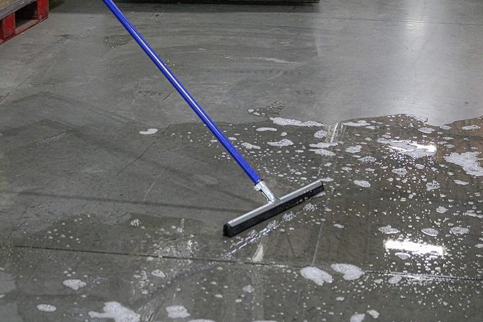 Ettore 61054 Wipe and Dry 18-Inch Floor Squeegee with 53-Inch Handle