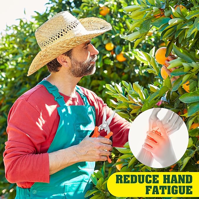 4 Pack Garden Pruning Shears, Stainless Steel Garden Shears, Gardening Shears, Garden Scissors, Clippers, Pruning Snips, Pruning Shears for Gardening Tools (Orange)