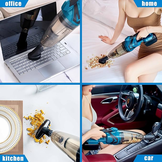 Cordless Handheld Vacuum Cleaner for Makita 18V Battery, EasyClean Wet Dry Use,Wireless Handheld Vacuum for Car,Home, Boat,Workshop, Pet Hair, Furniture Cleaning (Tool Only No Battery)