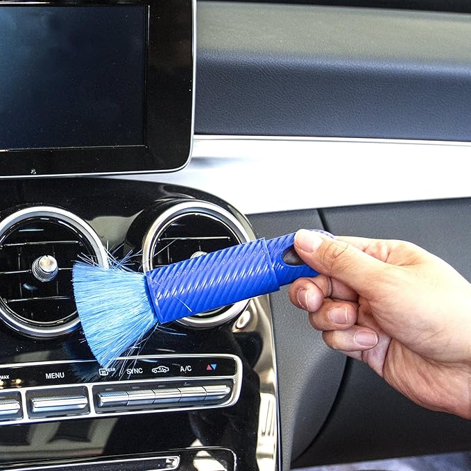 Kitchen + Home 6.5" Inch Compact Travel Duster - Electrostatic Duster - 2 Pack Blue with Carry Case