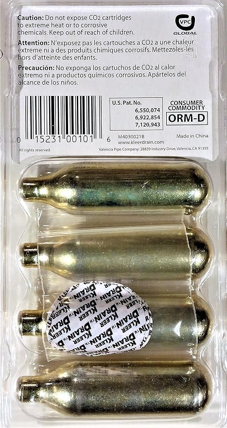 Kleer Drain 101 Replacement Cartridge, 4 Pack
