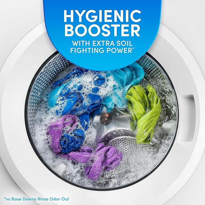 Downy Rinse Laundry Odor Remover, Cool Cotton Scent, 48 fl oz, Fabric Softener And Laundry Odor Removal Rinse, Fights Odors At The Source, HE Compatible