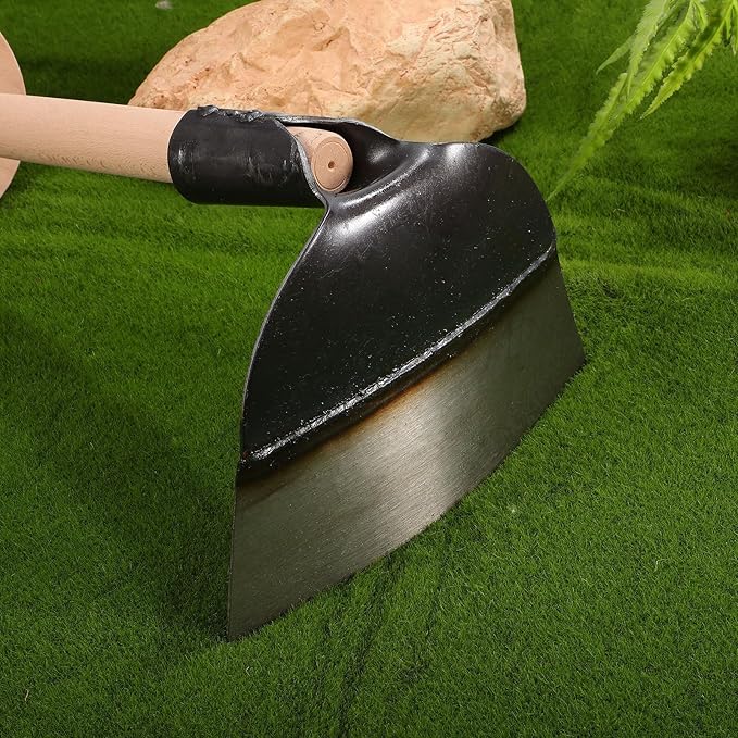 Angoily Replaceable Garden Hoe Head 9.25X5.90 Inch Heavy Duty Steel Weeding Tool Accessory for Soil Loosening Cultivating and Agricultural Use Without Handle