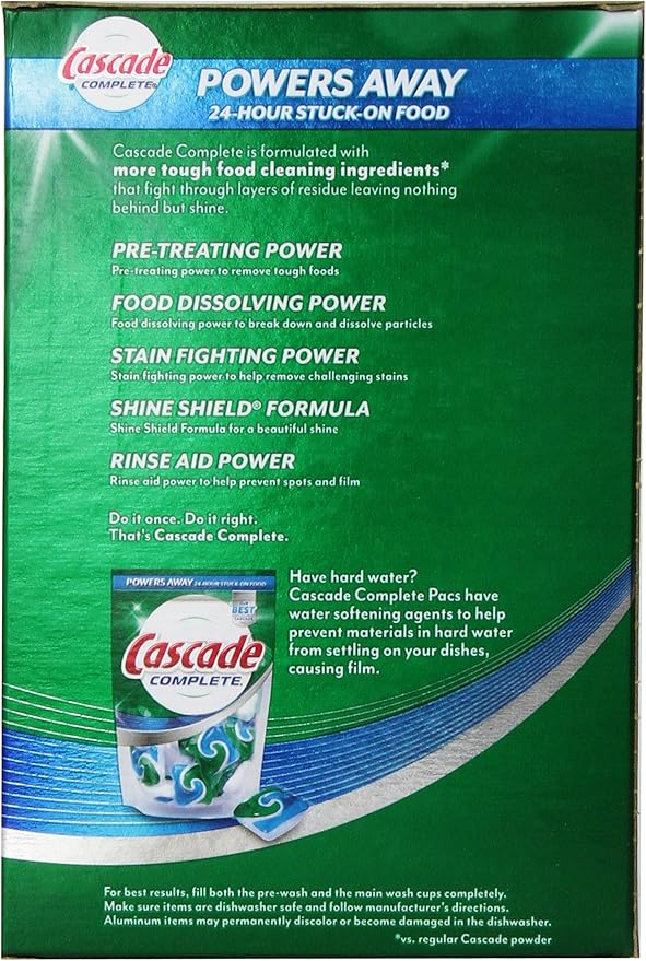 Cascade Complete, Powder Dishwasher Detergent, Fresh Scent 90 Oz (Pack of 1)