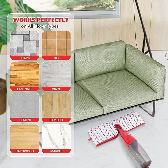 Microfiber Mop Pads Compatible with O-Cedar Promist MAX Spray Mop, Reusable Mop Refills Pads Mop Heads Replacement Thicken Microfiber Pads Wet Dry Pads Dual-Sides Use for Floor Cleaning(3 Pack)