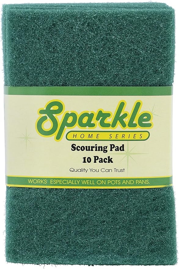 Heavy Duty scouring Pads Non-Scratching Scrubber, Non-Scratch Cleaning Scrub Pads, Eco-Friendly Reusable Kitchen Scrubbing Pad, Great for Non-Stick Cookware