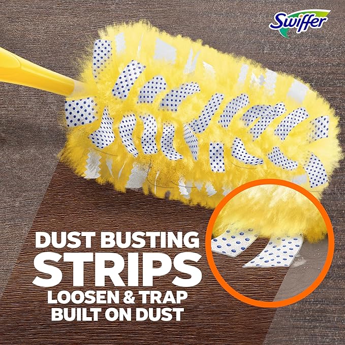 Swiffer Dusters Heavy Duty Multi-Surface Duster Refills for Cleaning, Unscented, 11 Count