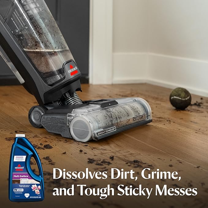 Bissell MultiSurface Floor Cleaning Formula-Crosswave and Spinwave, 17891, 64oz, Removes Everyday Dirt and Grime, Safe on Sealed Hard Floors, Tile, Laminate, Area Rugs, Spring Breeze
