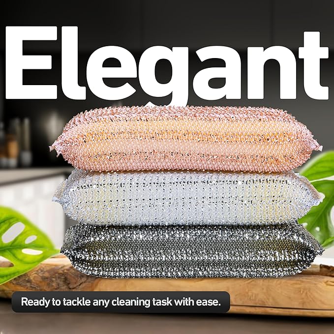 6-Pack Kitchen Scrubbing Sponges, Durable Non Scratch Heavy Duty Multi-Surface Cleaning Sponges and Dish Sponges for Kitchen, Bathroom, Dishes, Non-Stick Cookware, Countertops, and Household Cleaning