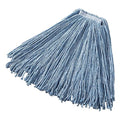 Rubbermaid Commercial Premium Cut-End Blend Mop, 24-Ounce Size, 1-Inch Orange Headband, Blue, Heavy Duty Wet Mop for Floor Cleaning Office/School/Stadium/Bathroom