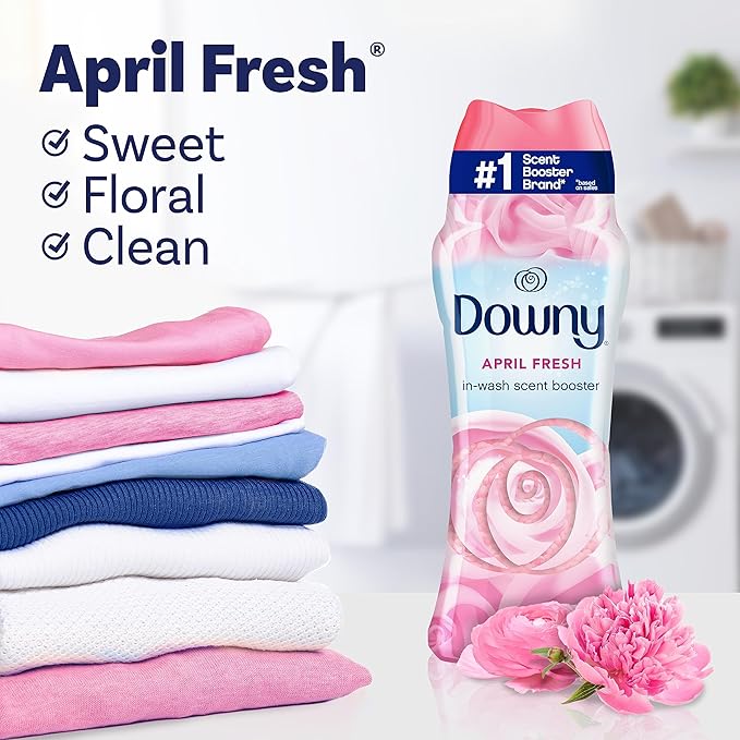 Downy April Fresh In-Wash Laundry Scent Booster Beads, 12.2 oz, laundry scent beads, Long-lasting Freshness
