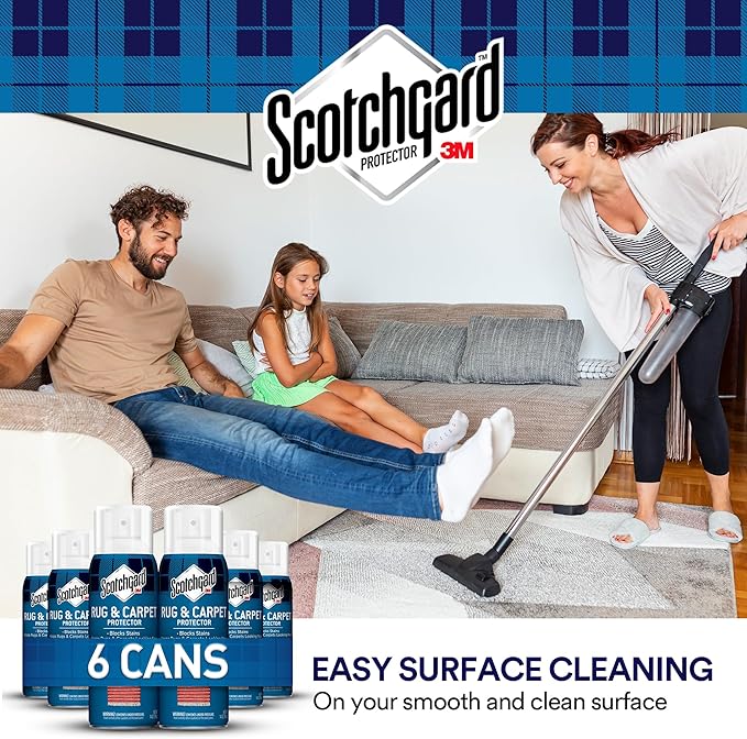 Scotchgard Carpet & Upholstery Protector Spray, 14 oz (Pack of 6) – Blocks Stains & Resists Soiling, Fabric Stain Guard for High-Traffic Areas, Easy to Apply for Long-Lasting Protection