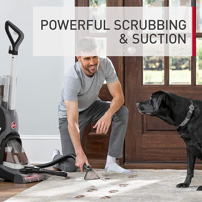 Hoover PowerDash Pet Advanced Compact Carpet Cleaner Machine & Paws & Claws Deep Cleaning Carpet Shampoo with Stainguard & Hoover Renewal Deep Cleaning Carpet Shampoo