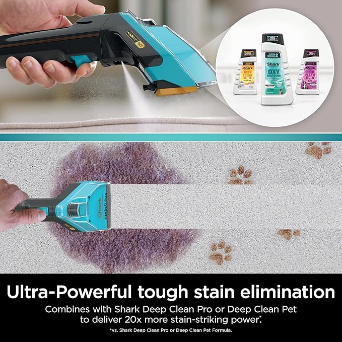 Shark StainStriker OXY Multiplier Formula for Shark Upright & Portable Carpet Cleaners, Formulated for All Carpets, Upholstery & Area Rugs, Instantly Eliminates Odors, 32oz, XSKEXOX32B