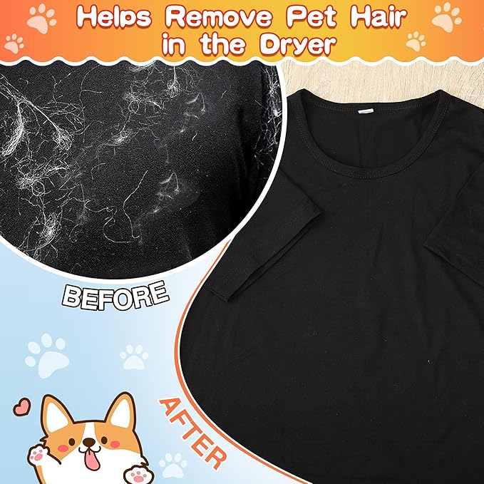 Pet Hair Remover for Laundry, Lint Dryer Sheets, 3 X Pet Hair Fighters, Reduces Static, Adds Softness(Unscented,200 Count)