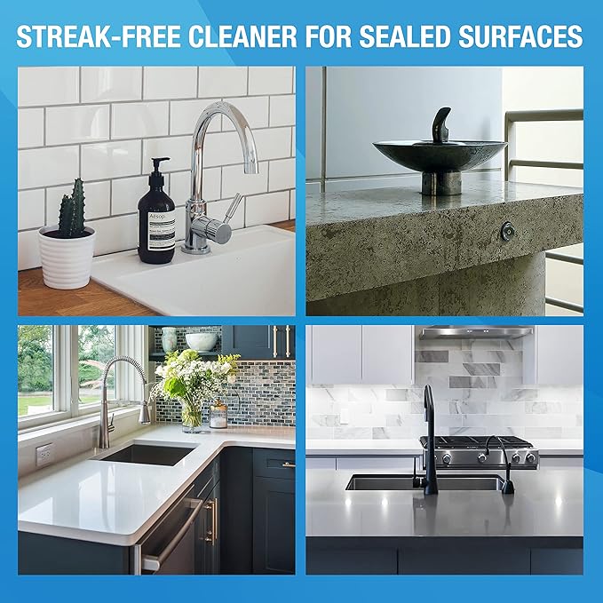 MiracleWipes for Granite & Stone, Clean, Protect, Polish Stone, Marble, Quartz, Slate, Tile, Laminate Surfaces in Kitchen and Bathroom - 60 Count