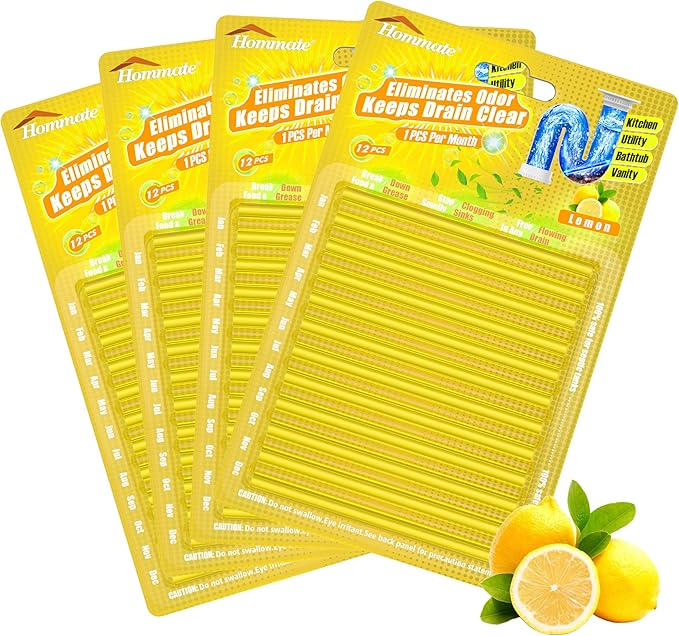 Drain Cleaner Sticks Keeps Drains and Pipes Clear and Odor As Seen On TV 4 Packs