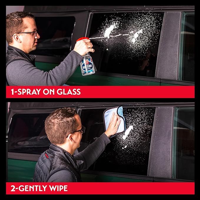 Griot's Garage Foaming Glass Cleaner Spray for Car Window, Windshield, Mirror, Tint Safe, No Streak, Dye and Ammonia-Free Formula, 22 Oz, 10891
