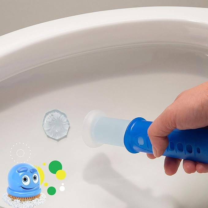 Scrubbing Bubbles Fresh Gel Toilet Bowl Cleaning Stamps Refills, Helps Keep Toilet Clean and Helps Prevent Limescale & Rings, Rainshower Scent, 12 Count (Pack of 6)