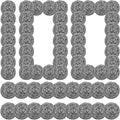 100 Pcs Stainless Steel Scouring Pads Heavy-Duty Metal Sponge Scrubbers for Kitchen & Grill Cleaning, Rust-Resistant Steel Wool for Pots, Pans, Oven 2.5"x1.5"
