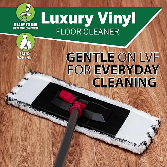 OdoBan Ready-to-Use Luxury Vinyl Floor Cleaner, Streak Free and Neutral PH Formula, Made in the USA, Scentless, 32 Oz Spray 3-Pack