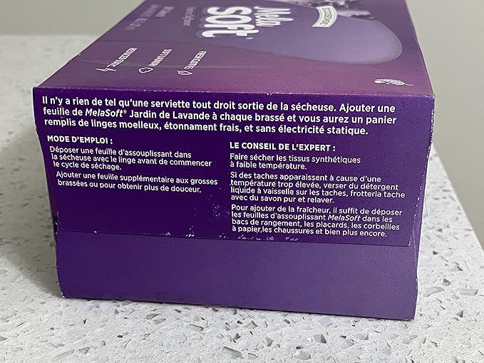 Melaleuca Ecosense Melasoft Fabric Softener - Garden Lavender - 100 Dryer Sheets