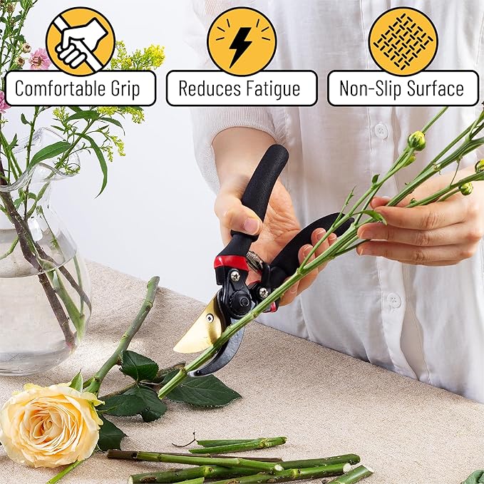 Mr. Pen- Pruning Shears, Garden Shears, 8" Professional, Titanium Blade, Garden Scissors, Gardening Shears